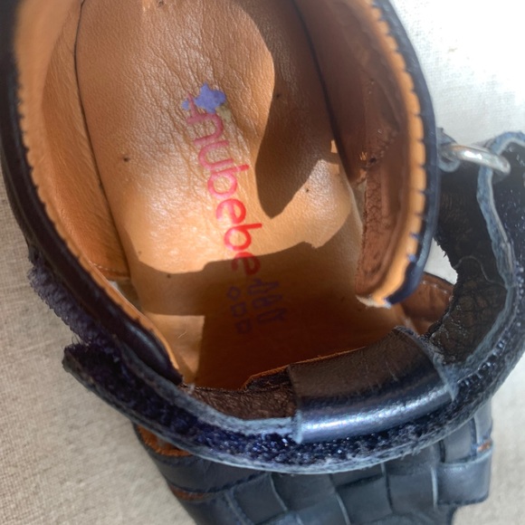 Nubebe Leather Toddler Sandals in Navy - Size 7 (EU 23) - Picture 2 of 4